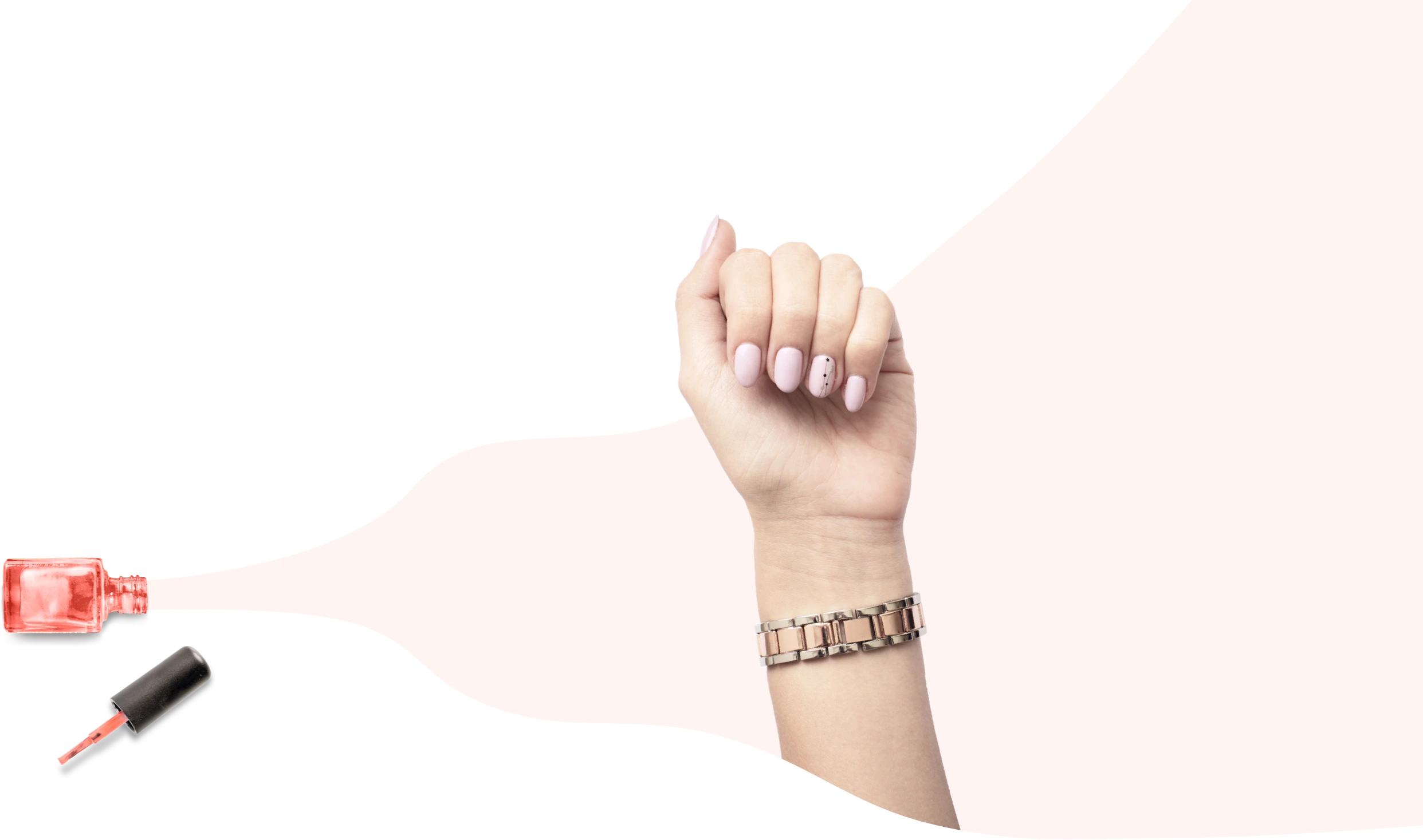 Fondo decorativo con diseño de uñas para pantallas grandes